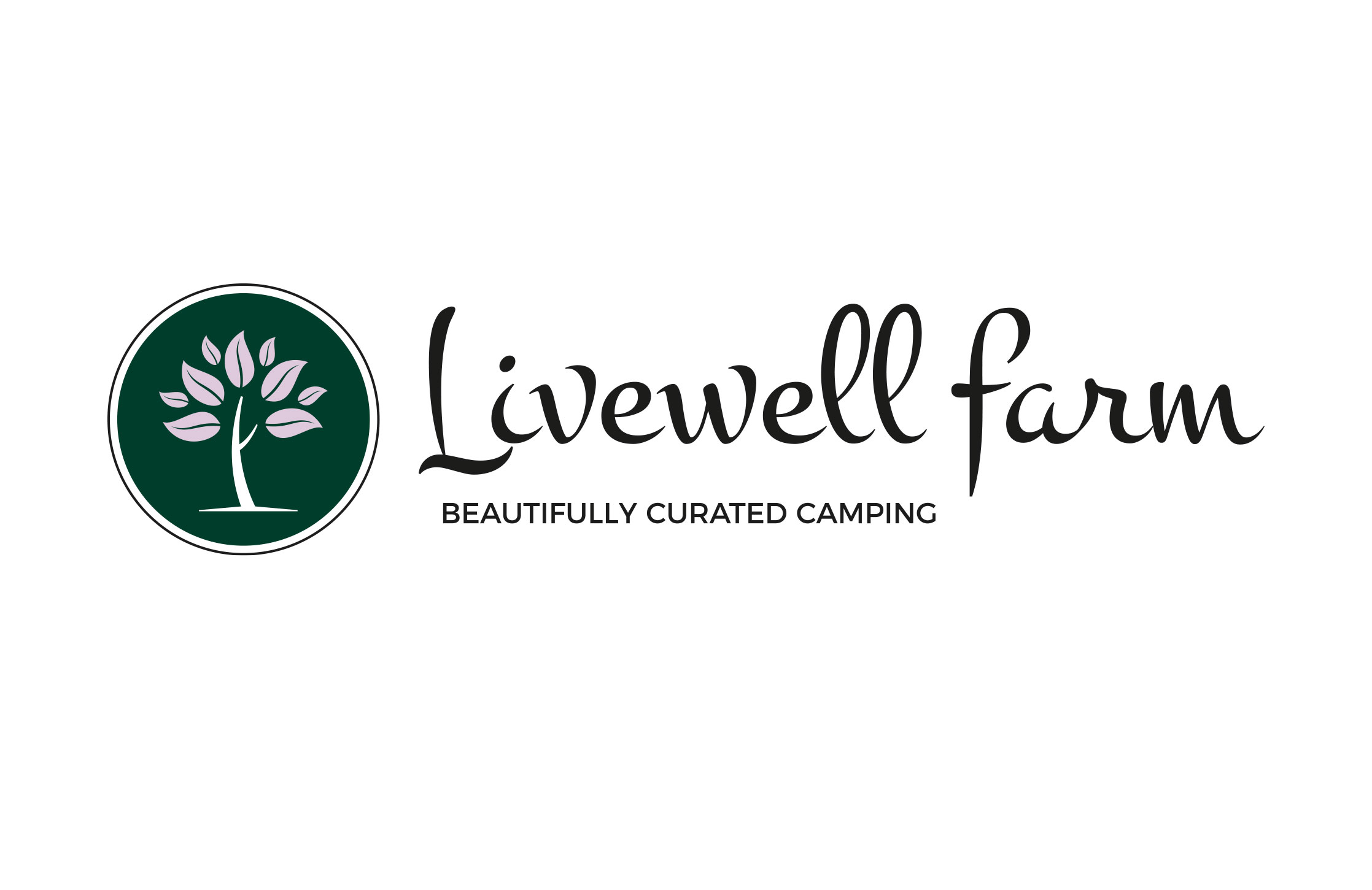 Design and artwork of a logo for Livewell Farm to be used for all applications