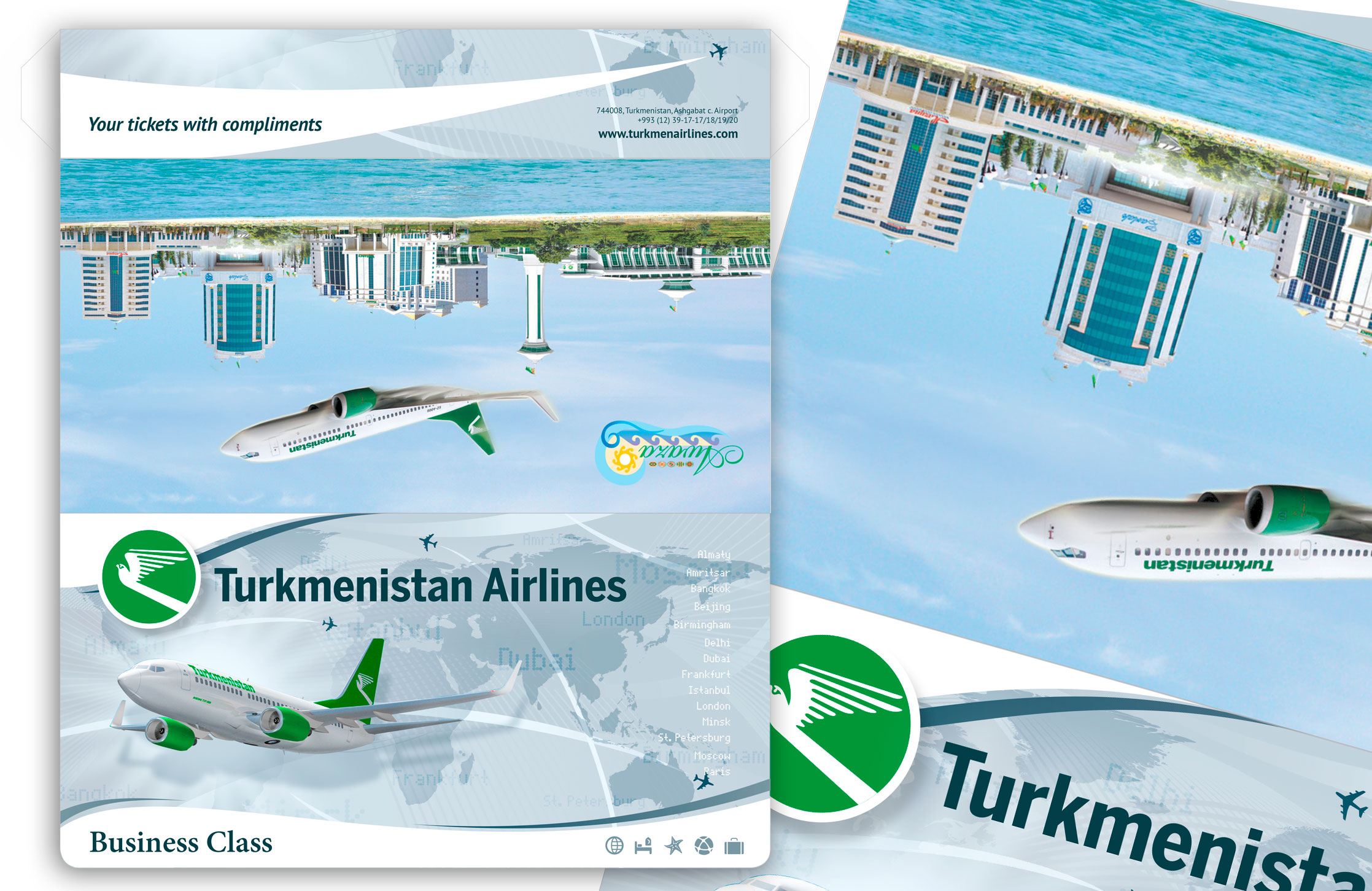 Design of a ticket Wallet for Turkmenistan Airlines